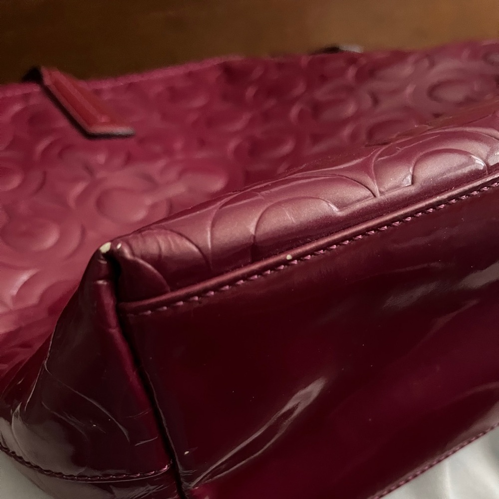 Coach Raspberry Tote Bag - Picture 4 of 5